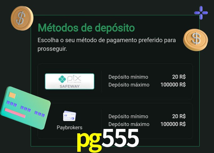 O cassino pg555 oferece uma grande variedade de métodos de pagamento